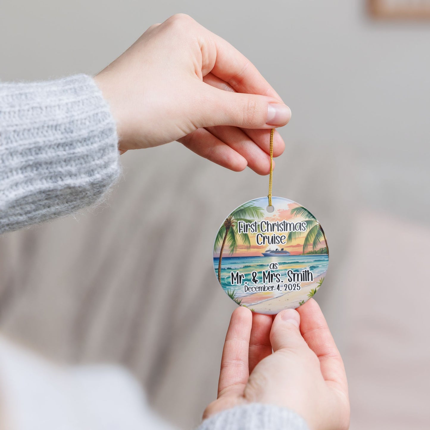 Personalized First Christmas Cruise Ornament
