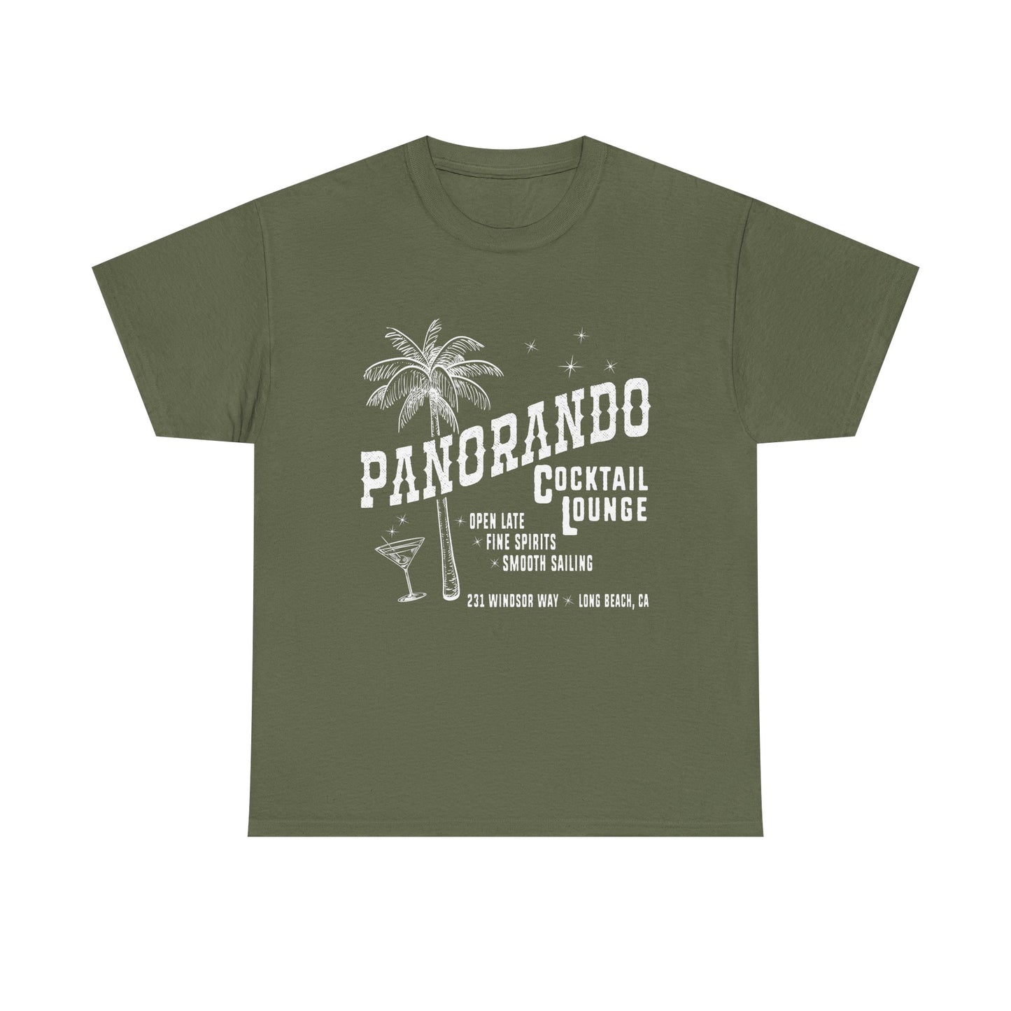 Panorando Cocktail Lounge Tee Unisex Heavy Cotton Shirt