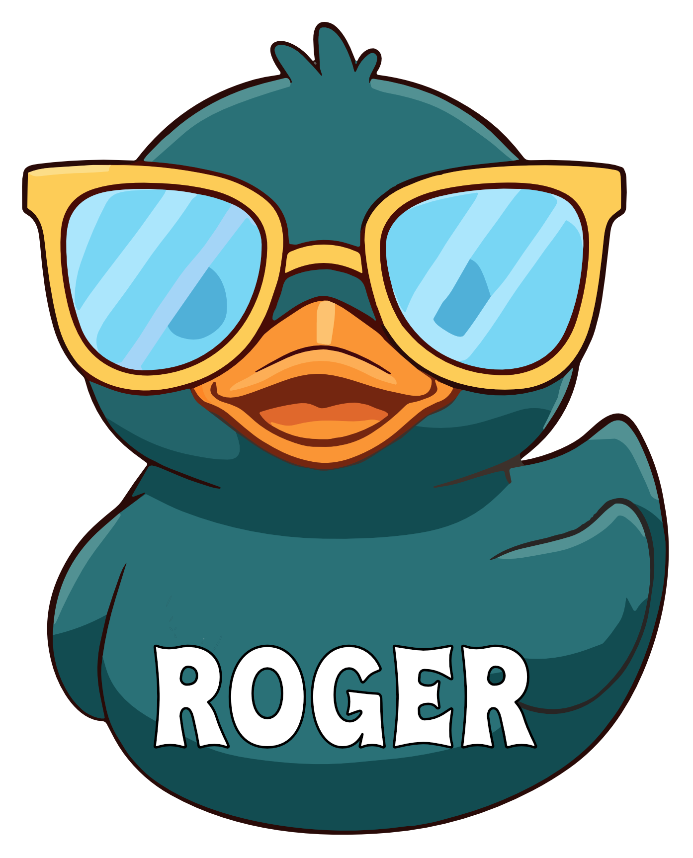 Cute Sunglass Rubber Duck Cruise Magnets