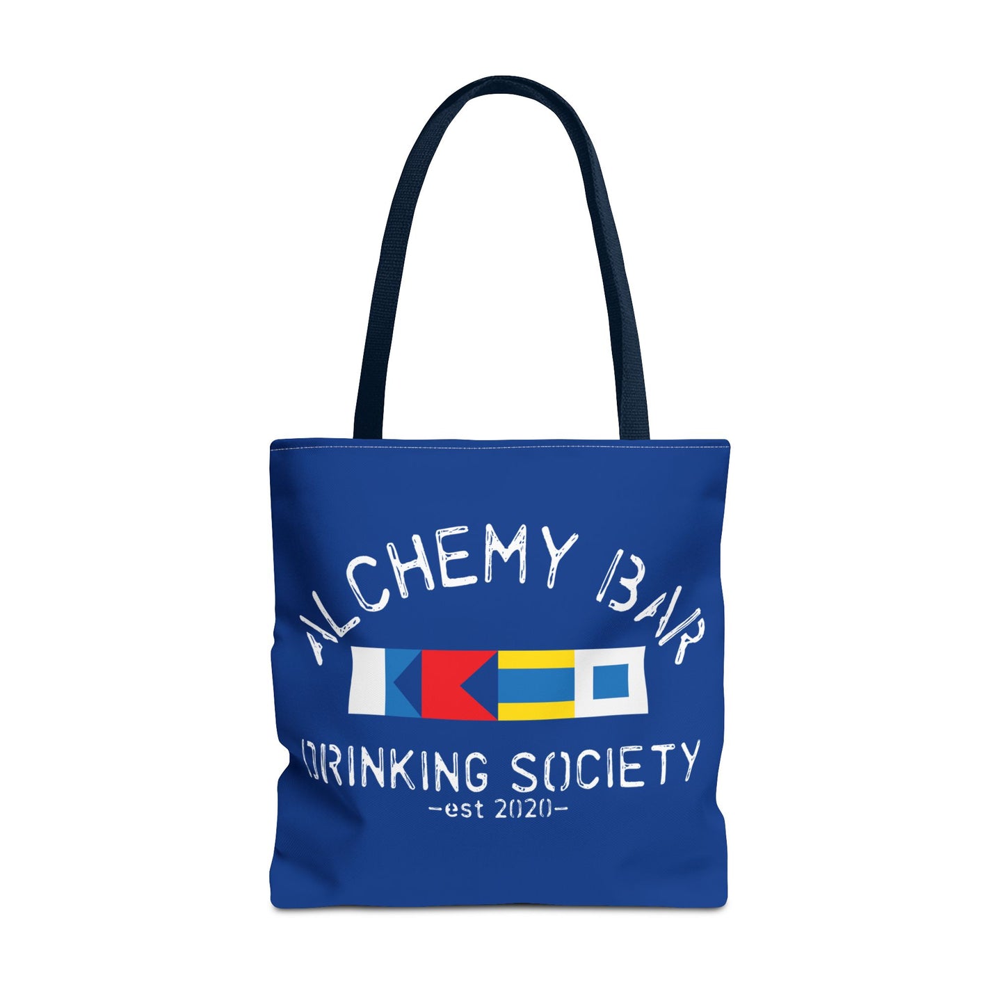 Alchemy Bar Drinking Society Nautical Flag Tote Bag
