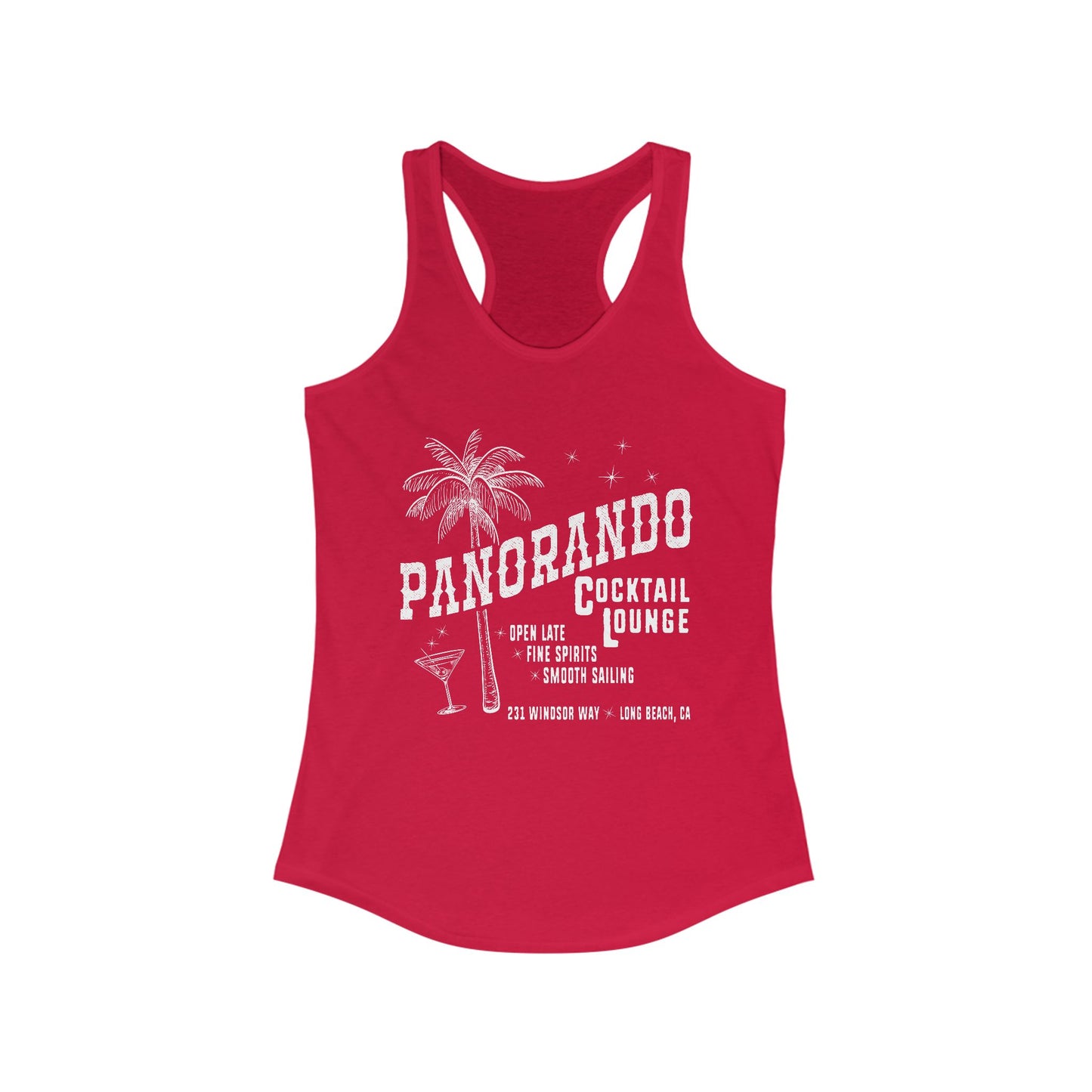 Panorando Cocktail Lounge Women's Racerback Top