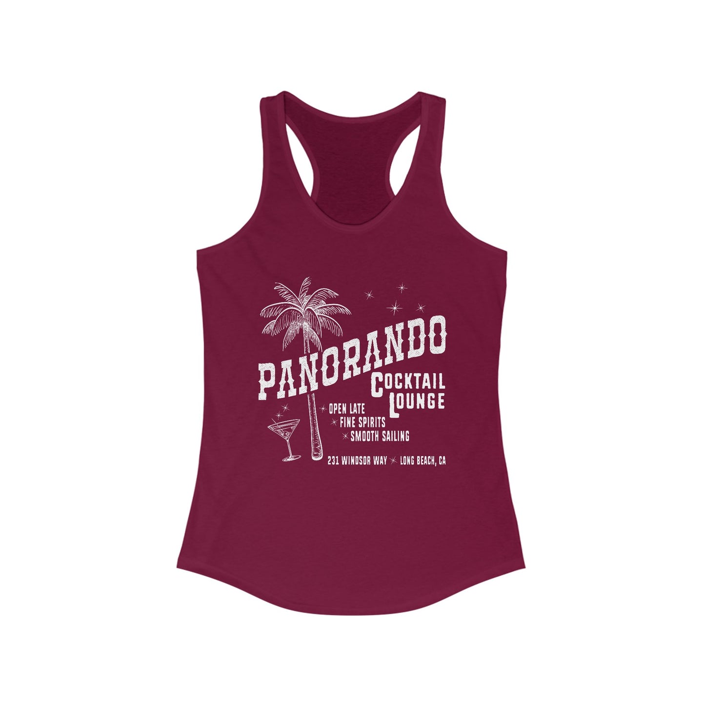 Panorando Cocktail Lounge Women's Racerback Top
