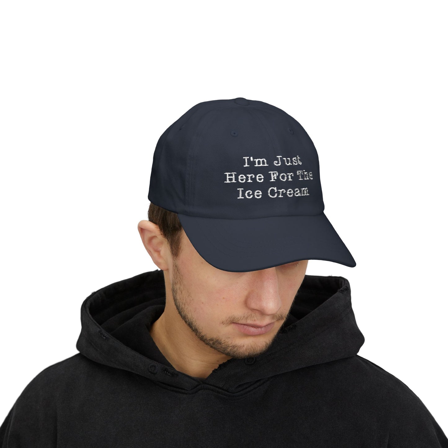 I'm Just Here For The Ice Cream Embroidered Dad Hat