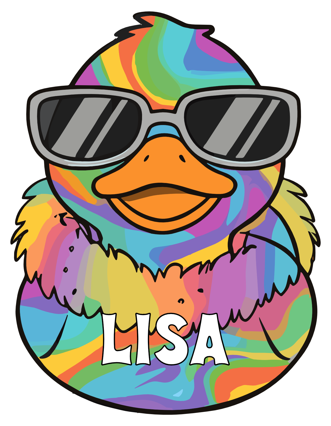 Cute Sunglass Rubber Duck Cruise Magnets
