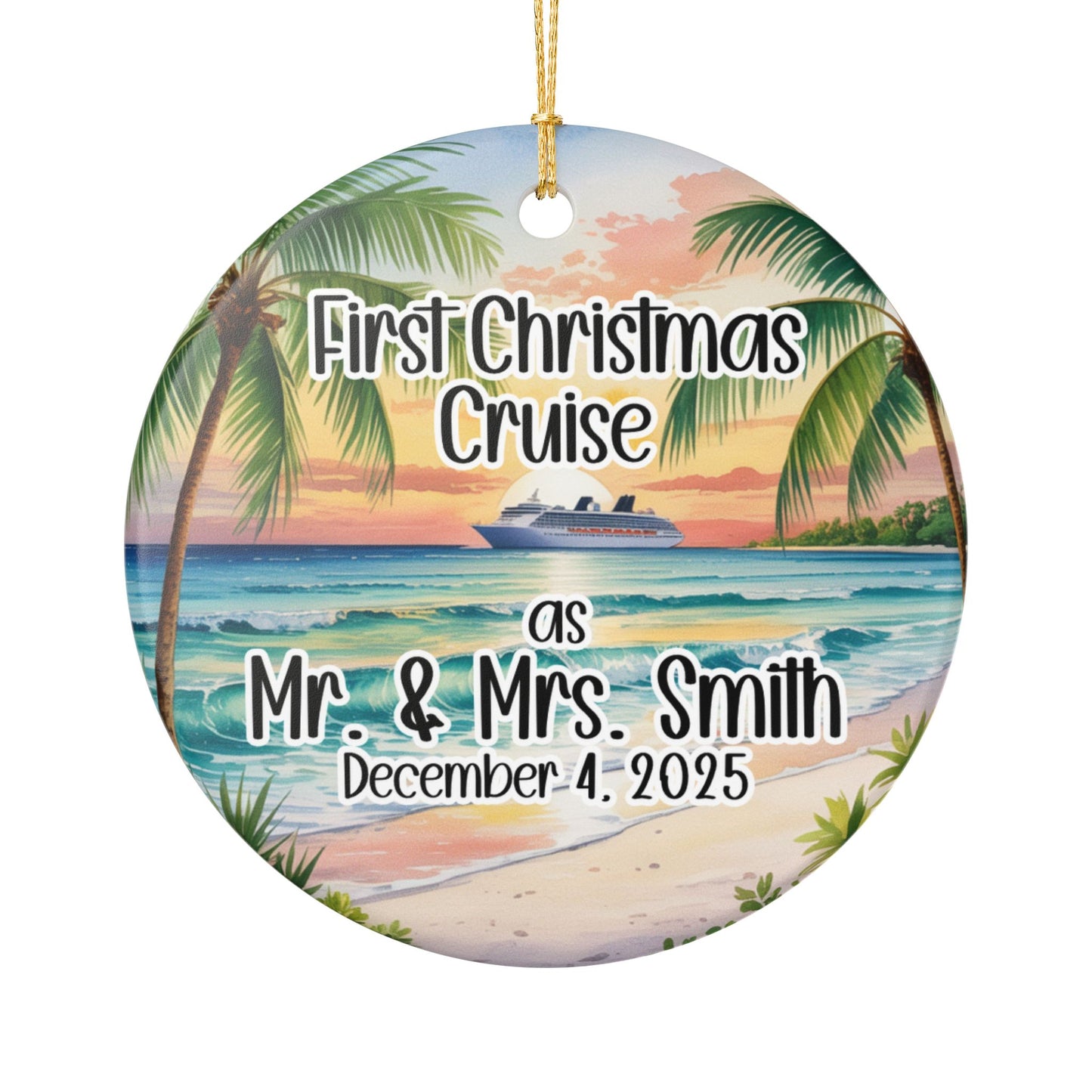Personalized First Christmas Cruise Ornament