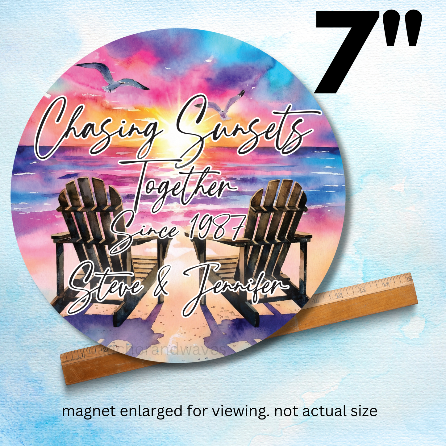 Chasing Sunsets Together Magnet - Bright Skies