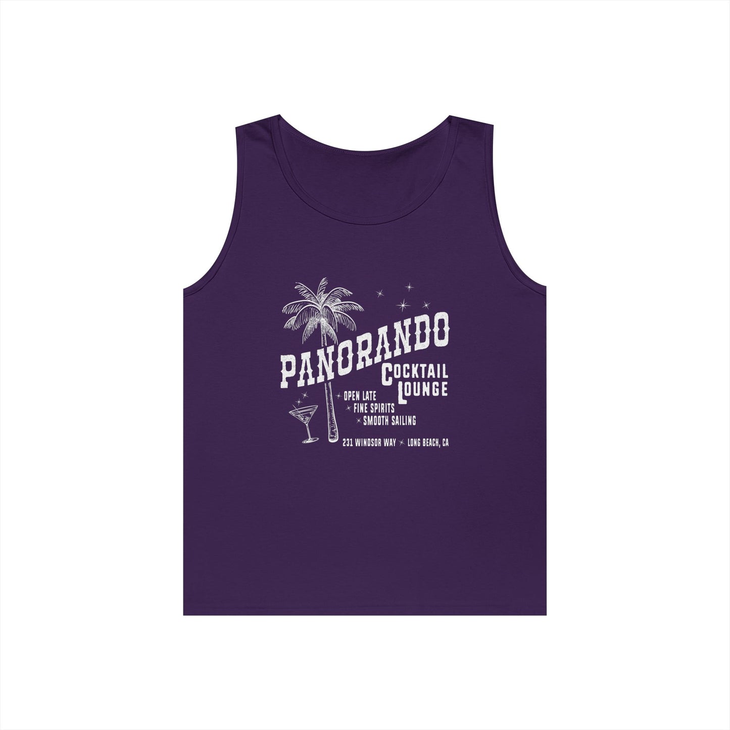 Panorando Cocktail Lounge Unisex Heavy Cotton Tank Top