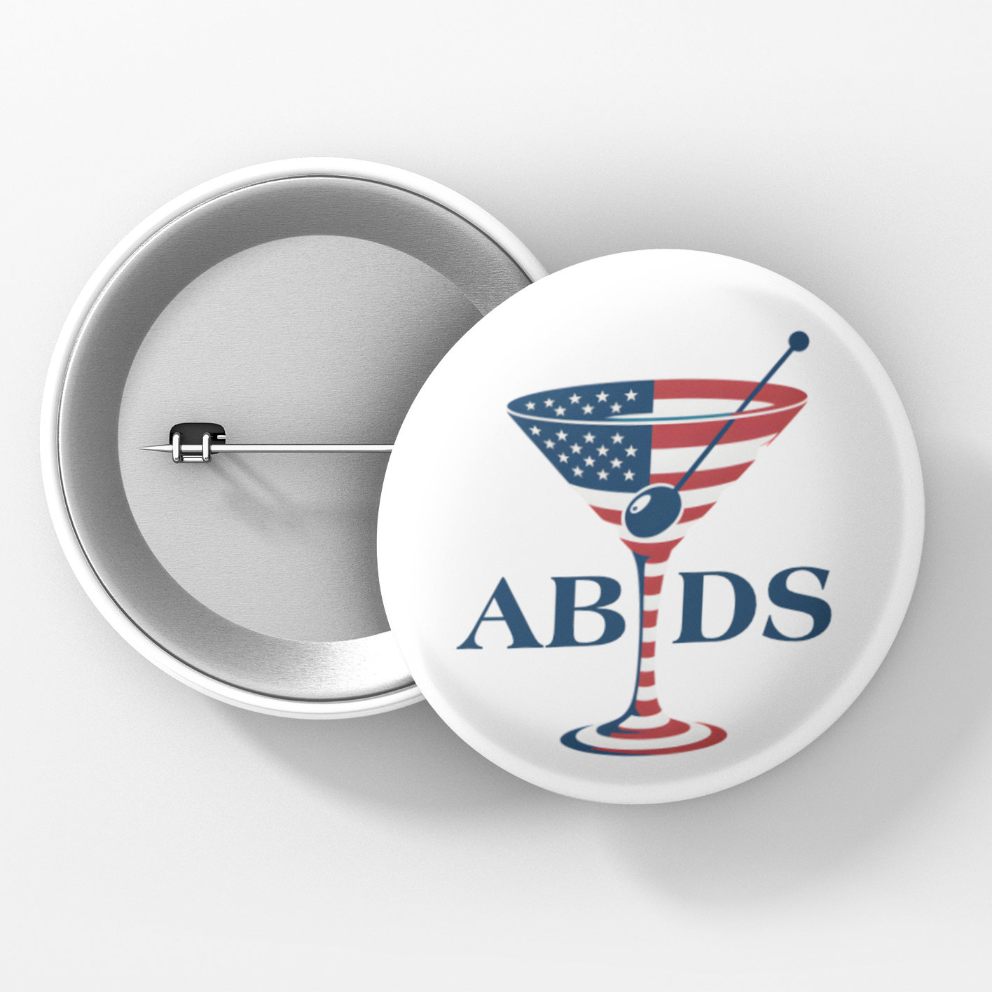 ABDS USA Flag Martini Button
