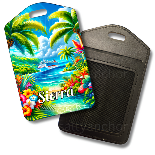 Bright Tropics Luggage Tag