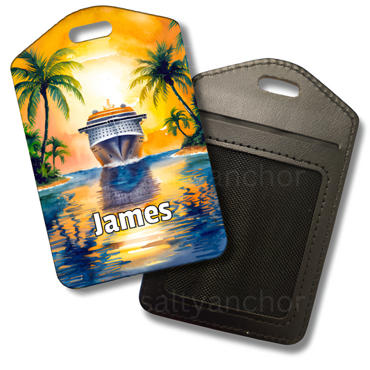 Cruising Tropics Luggage Tag