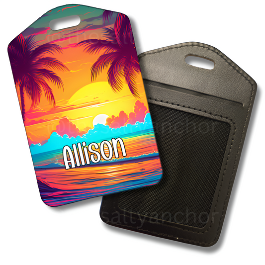Electric Tropics Luggage Tag