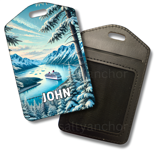 Frosty Alaska Luggage Tag