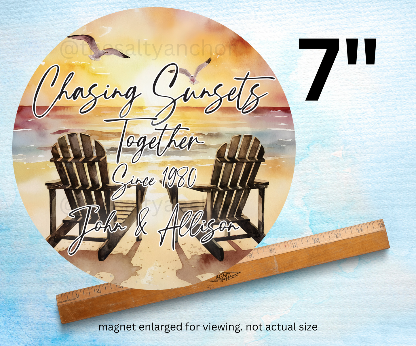 Chasing Sunsets Together Magnet