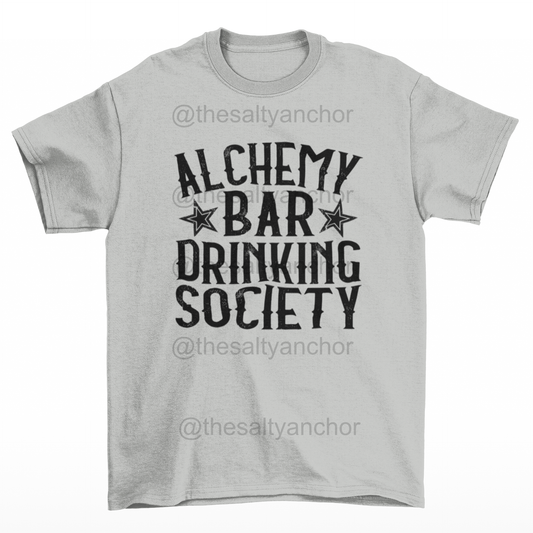 Alchemy Bar Drinking Society Black Logo T-Shirt