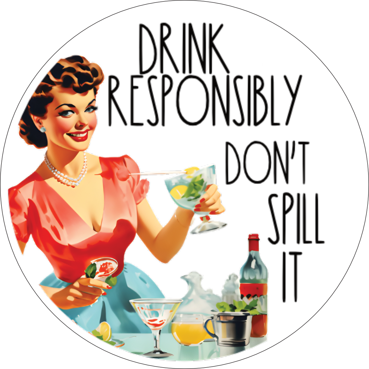 Drink Responsibly, Don't Spill It Coaster