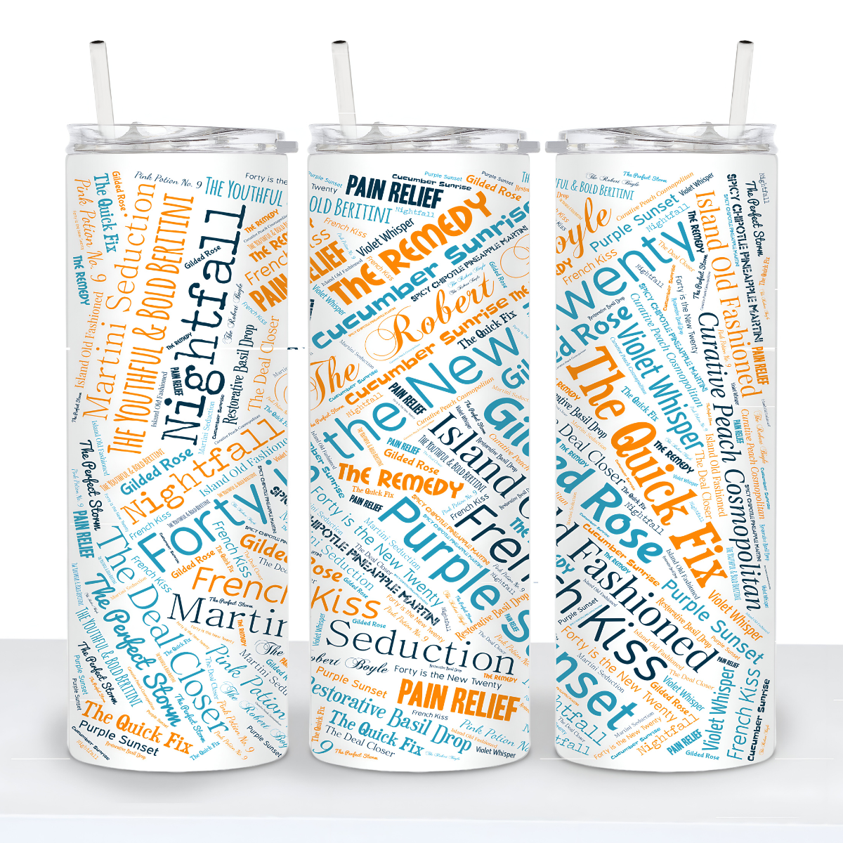Alchemy Bar Cocktail Word Art Insulated Drink Tumbler 2025