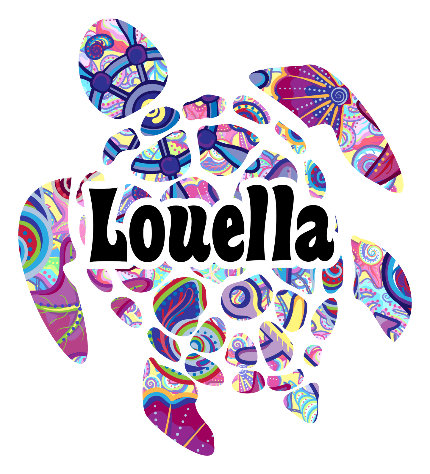 Colorful Personalized Turtle Cruise Door Magnet