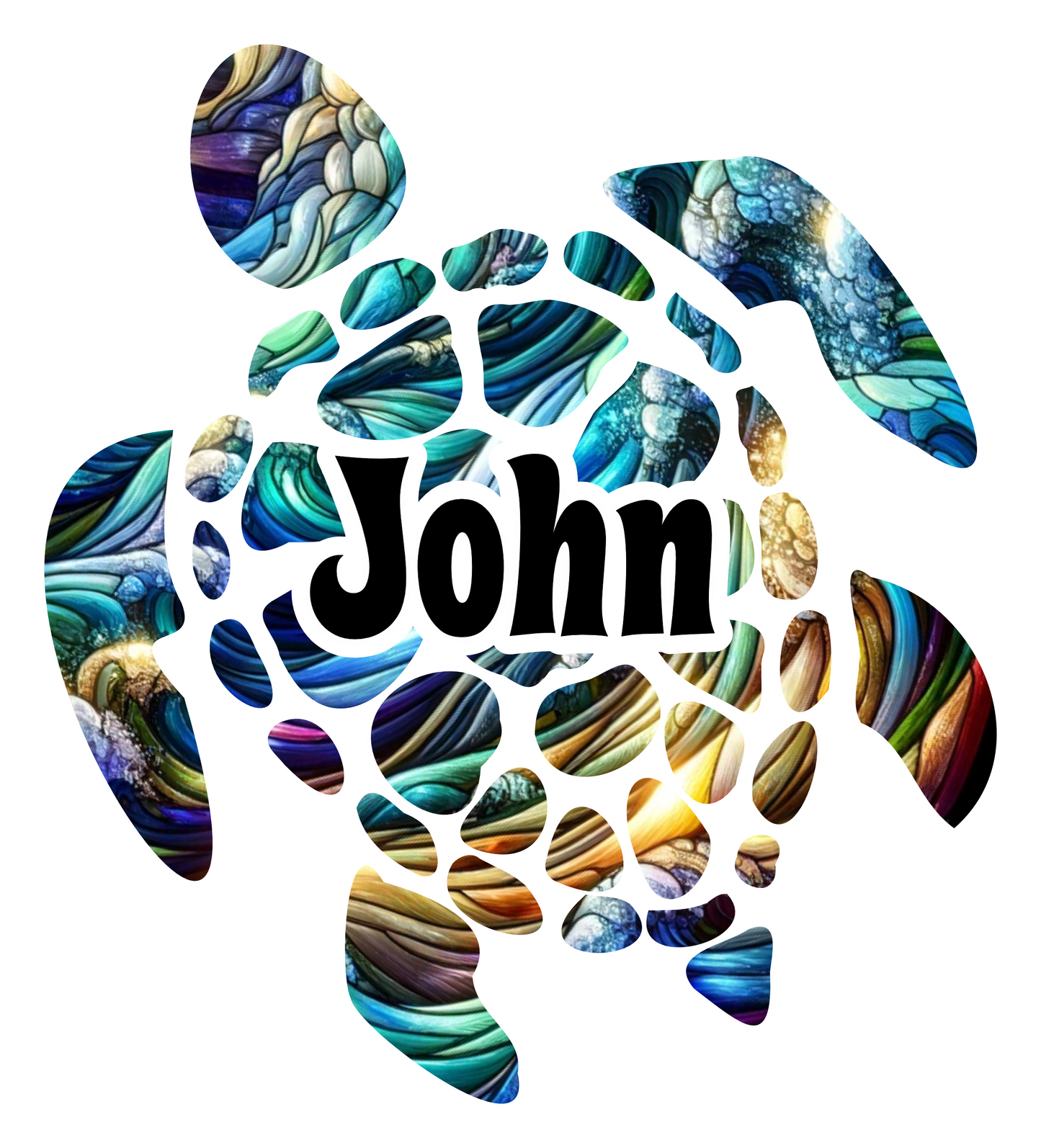 Colorful Personalized Turtle Cruise Door Magnet