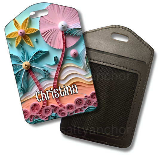Tropics In Paper Luggage Tag