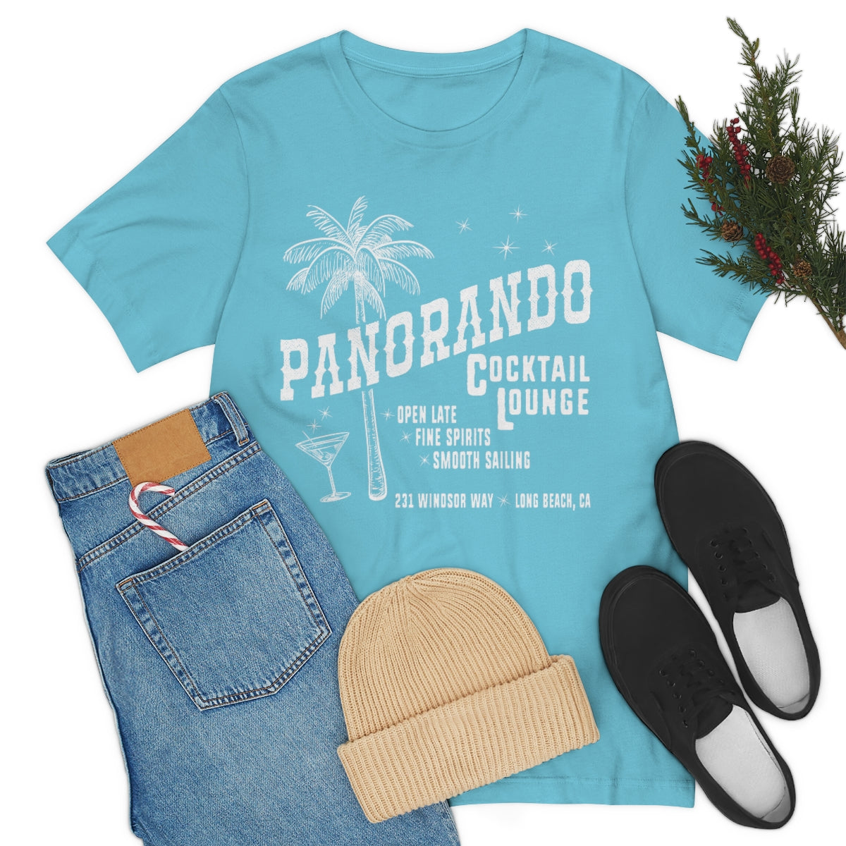 Panorando Cocktail Lounge Unisex Jersey Short Sleeve Tee