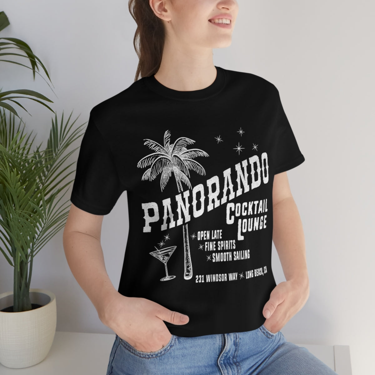 Panorando Cocktail Lounge Unisex Jersey Short Sleeve Tee