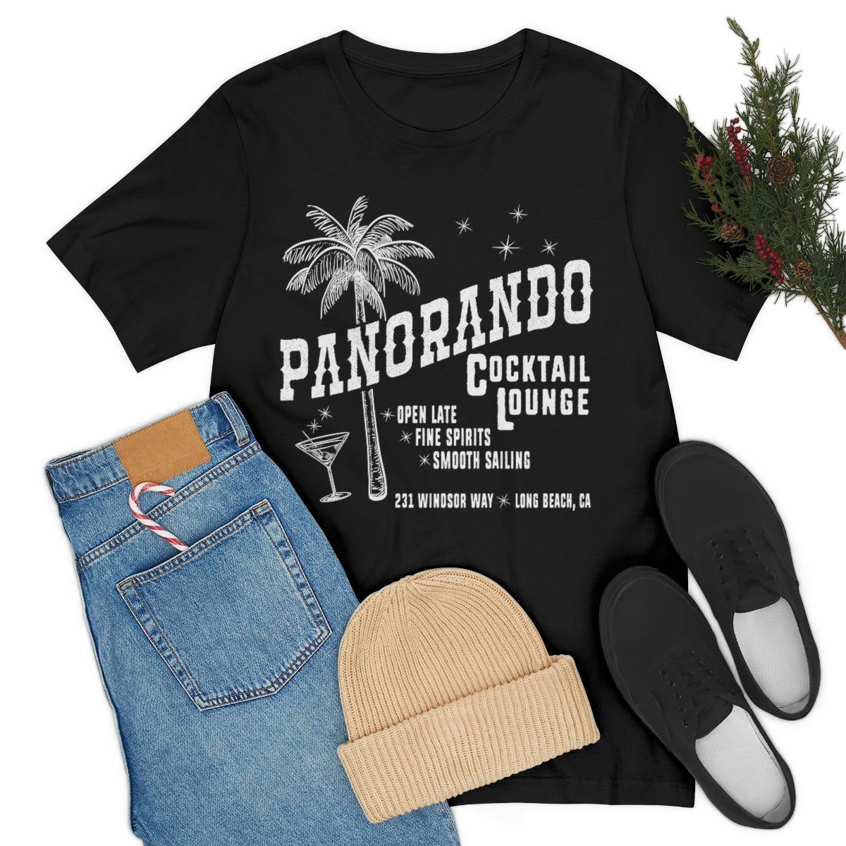 Panorando Cocktail Lounge Unisex Jersey Short Sleeve Tee