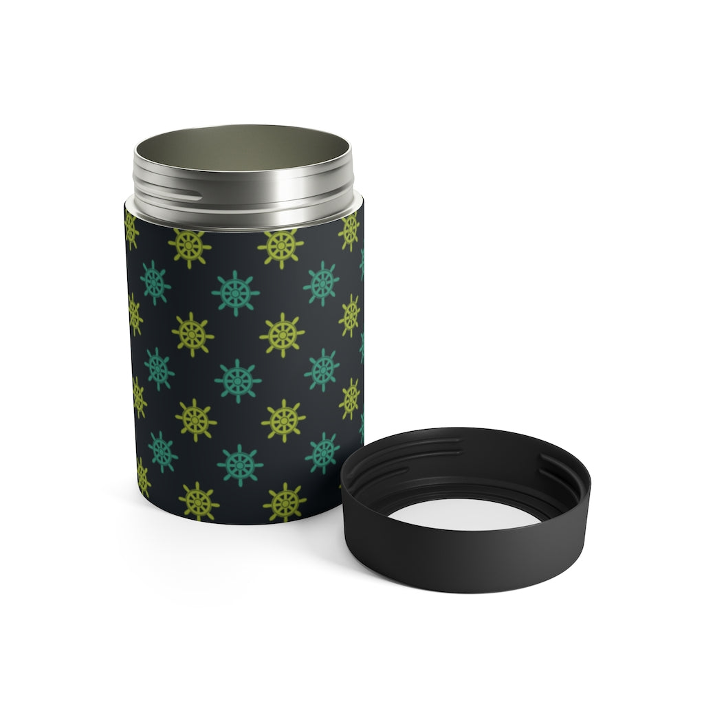 Green Ship Wheels Can Holder - The Salty Anchor