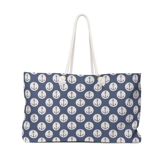 Nautical Anchors Weekender Bag - The Salty Anchor