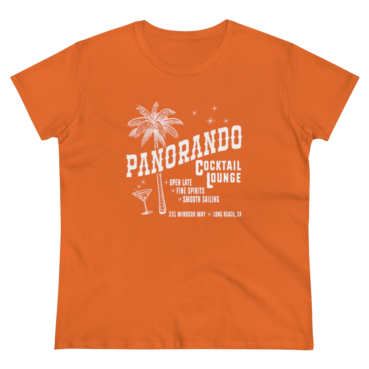 Panorando Cocktail Lounge Women's Midweight Cotton Tee