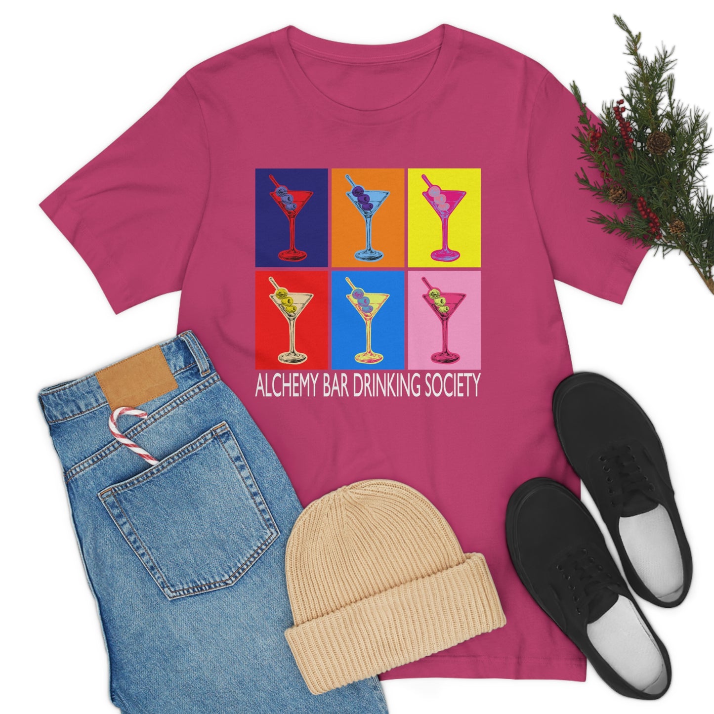 ABDS Martini Collage Unisex Jersey Short Sleeve Tee