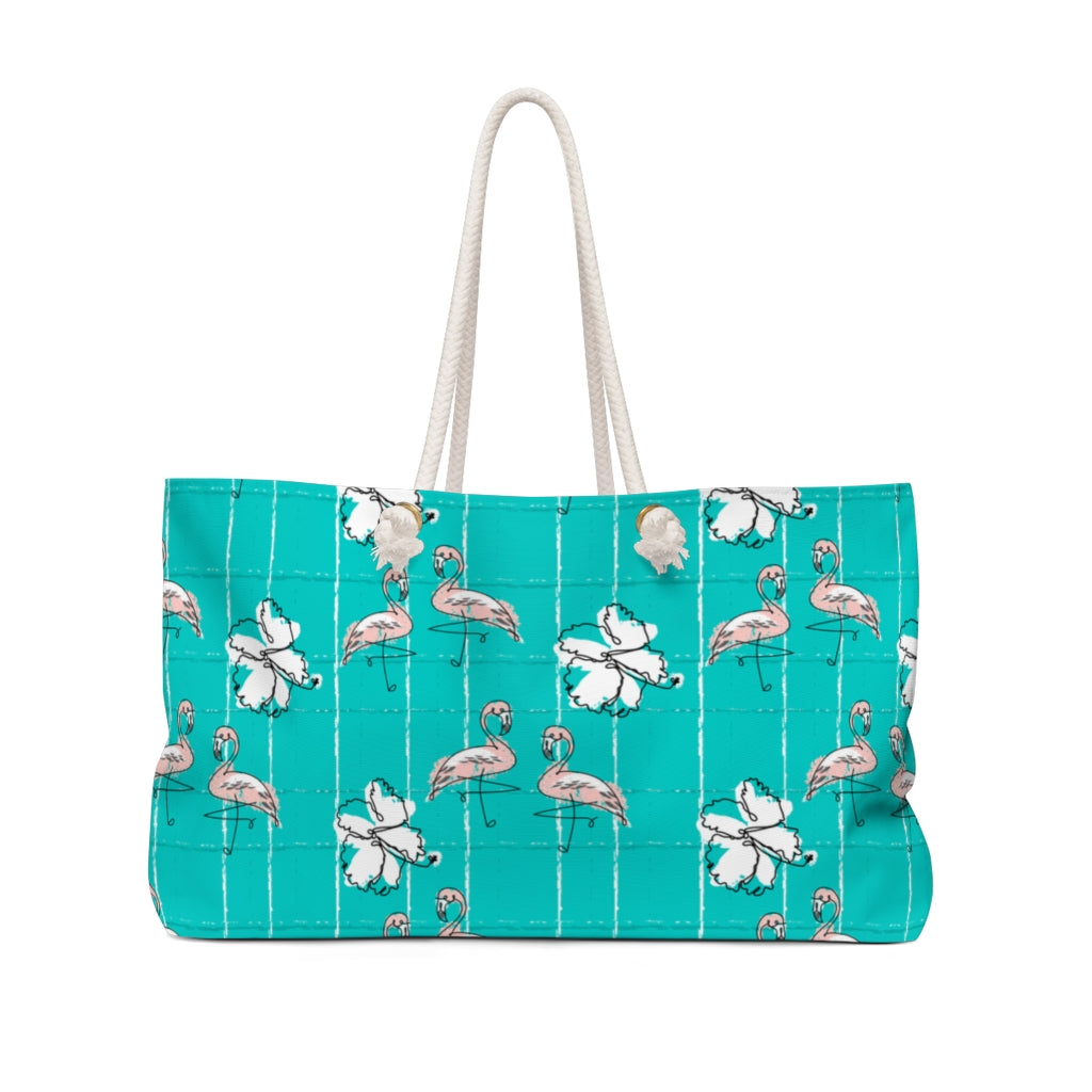 Cute Pink Flamingos Weekender Bag - The Salty Anchor