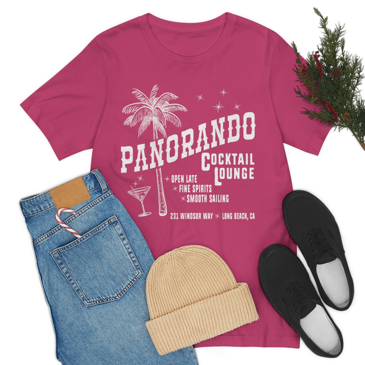 Panorando Cocktail Lounge Unisex Jersey Short Sleeve Tee