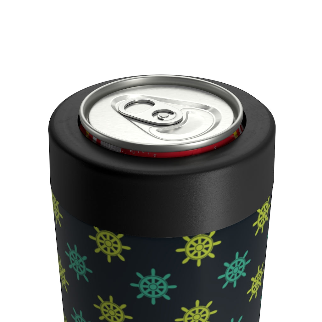 Green Ship Wheels Can Holder - The Salty Anchor