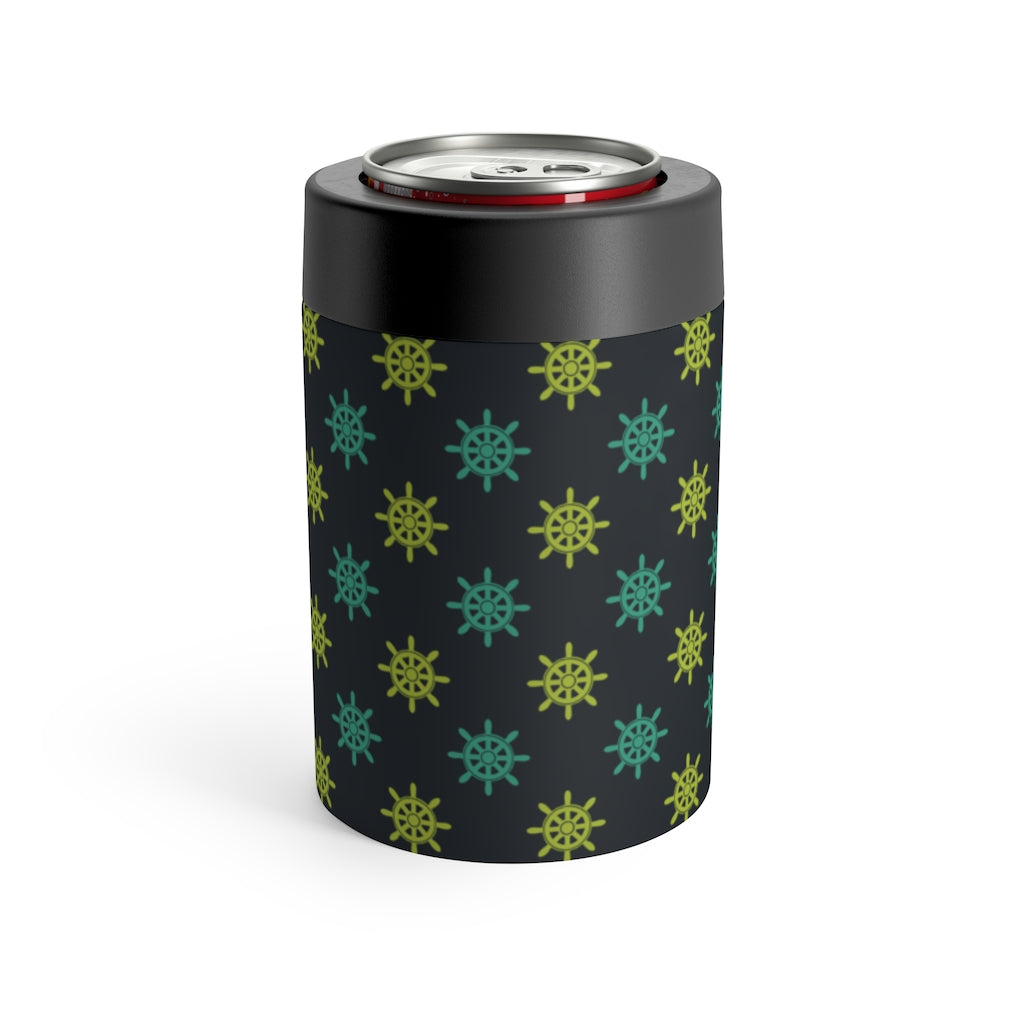 Green Ship Wheels Can Holder - The Salty Anchor