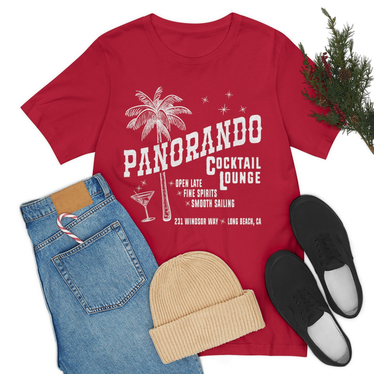 Panorando Cocktail Lounge Unisex Jersey Short Sleeve Tee