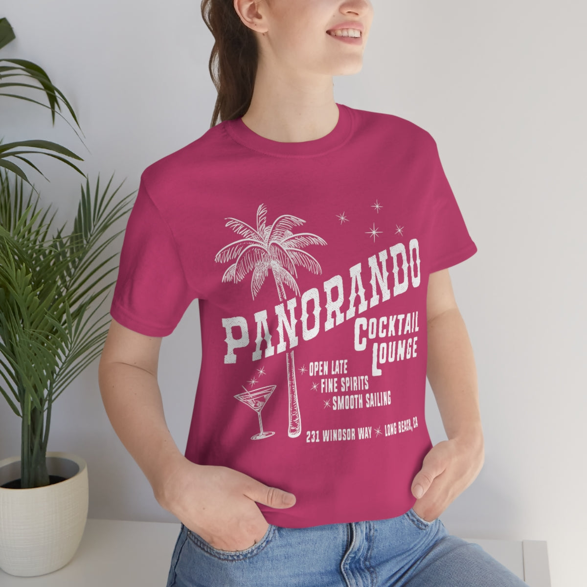 Panorando Cocktail Lounge Unisex Jersey Short Sleeve Tee