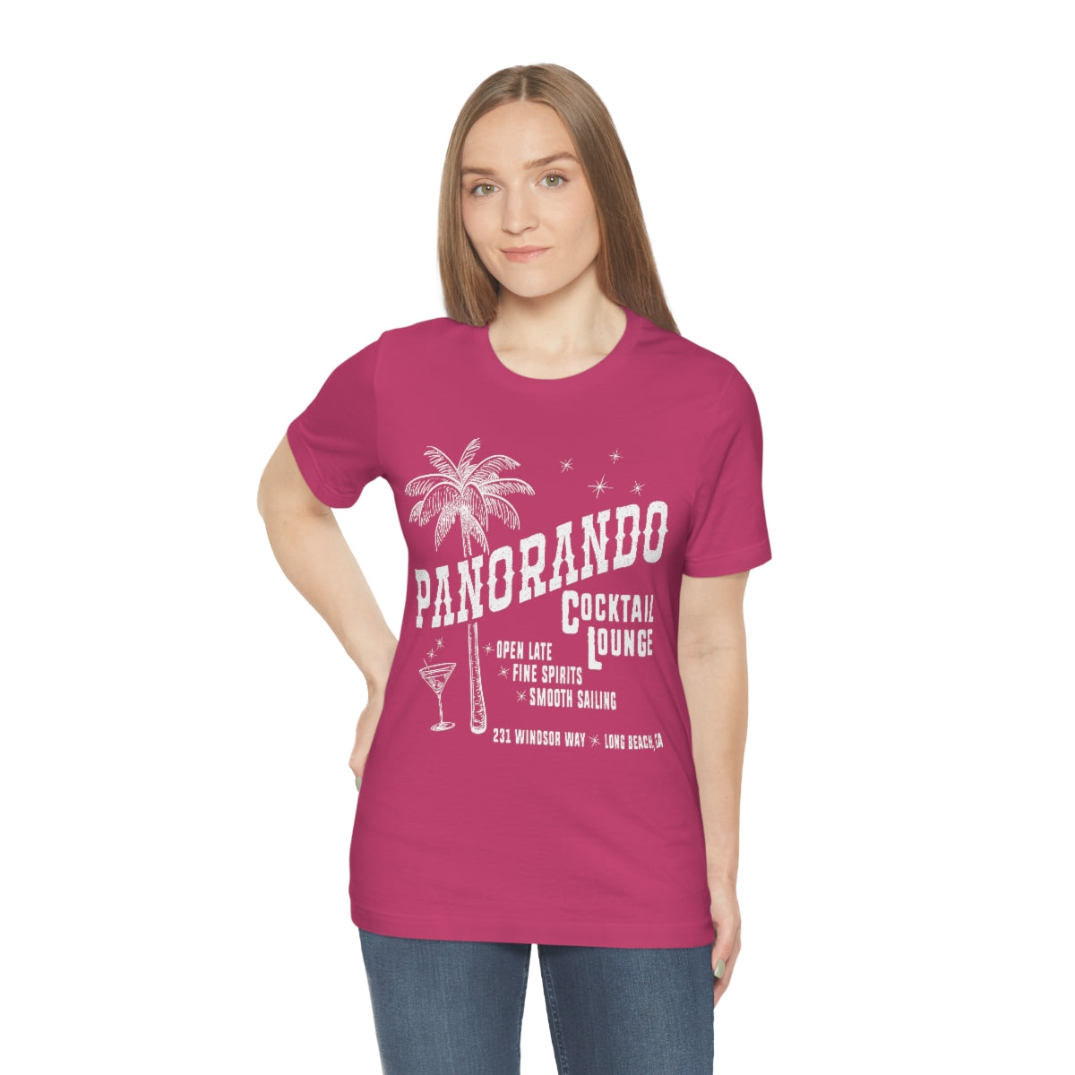Panorando Cocktail Lounge Unisex Jersey Short Sleeve Tee