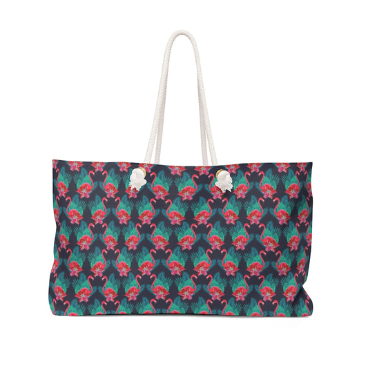 Tropical Flamingos Weekender Bag - The Salty Anchor
