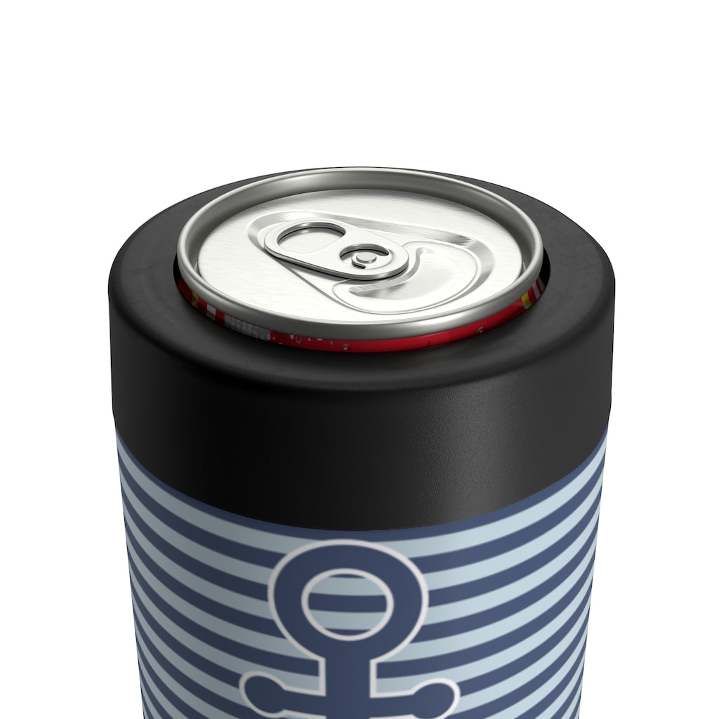 Anchor Blue Stripes Can Holder - The Salty Anchor
