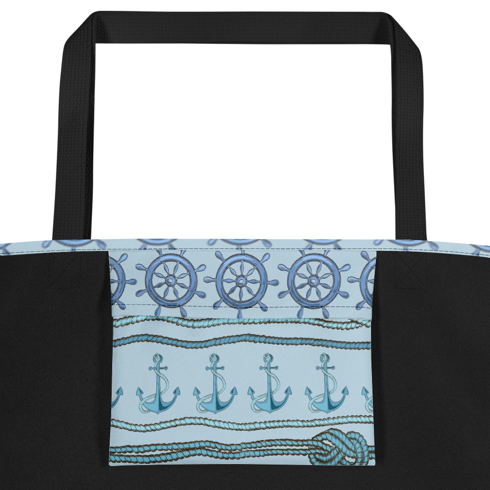 Sea Anchors and Rope Design Beach Bag - The Salty Anchor