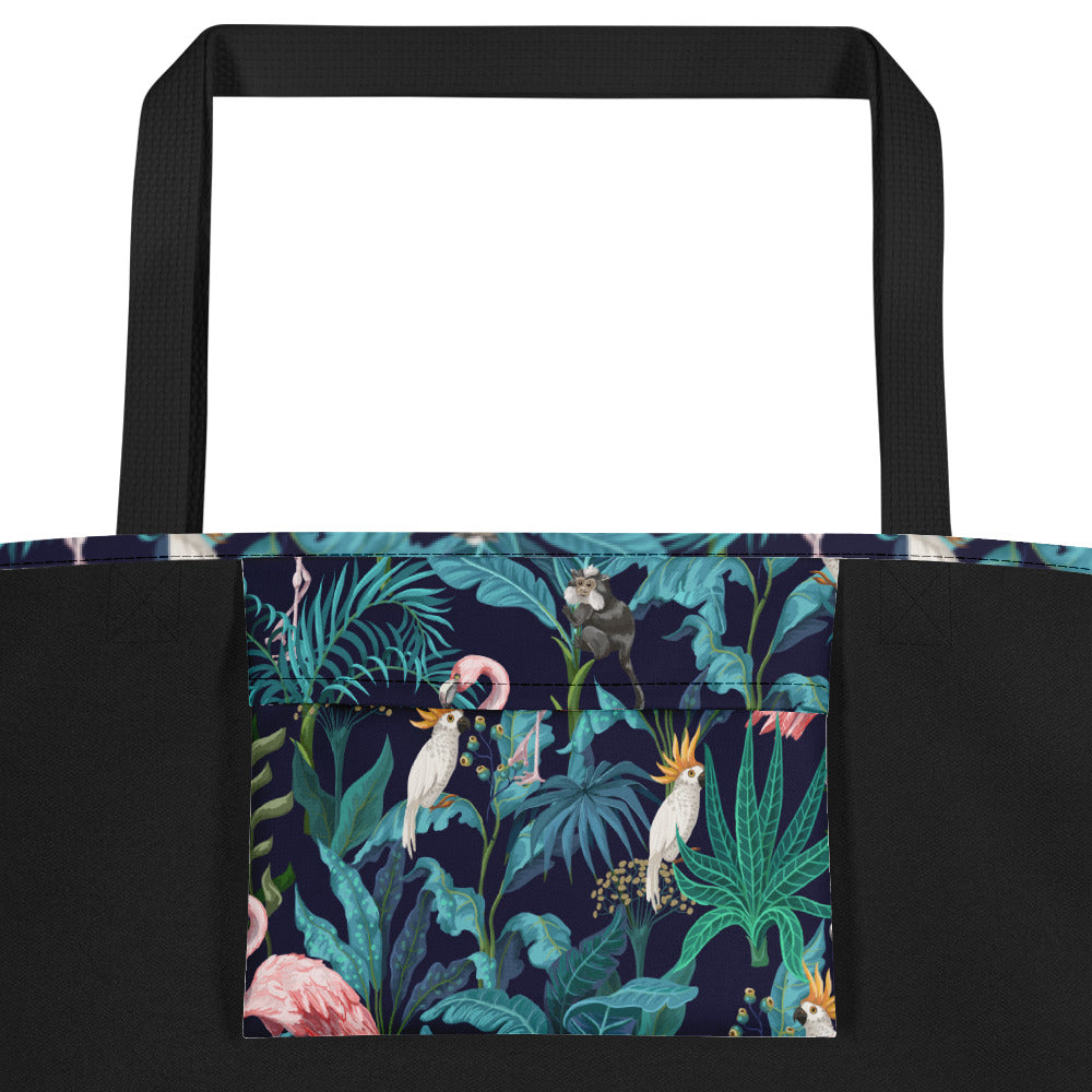 Flamingo Jungle Animals Beach Bag - The Salty Anchor