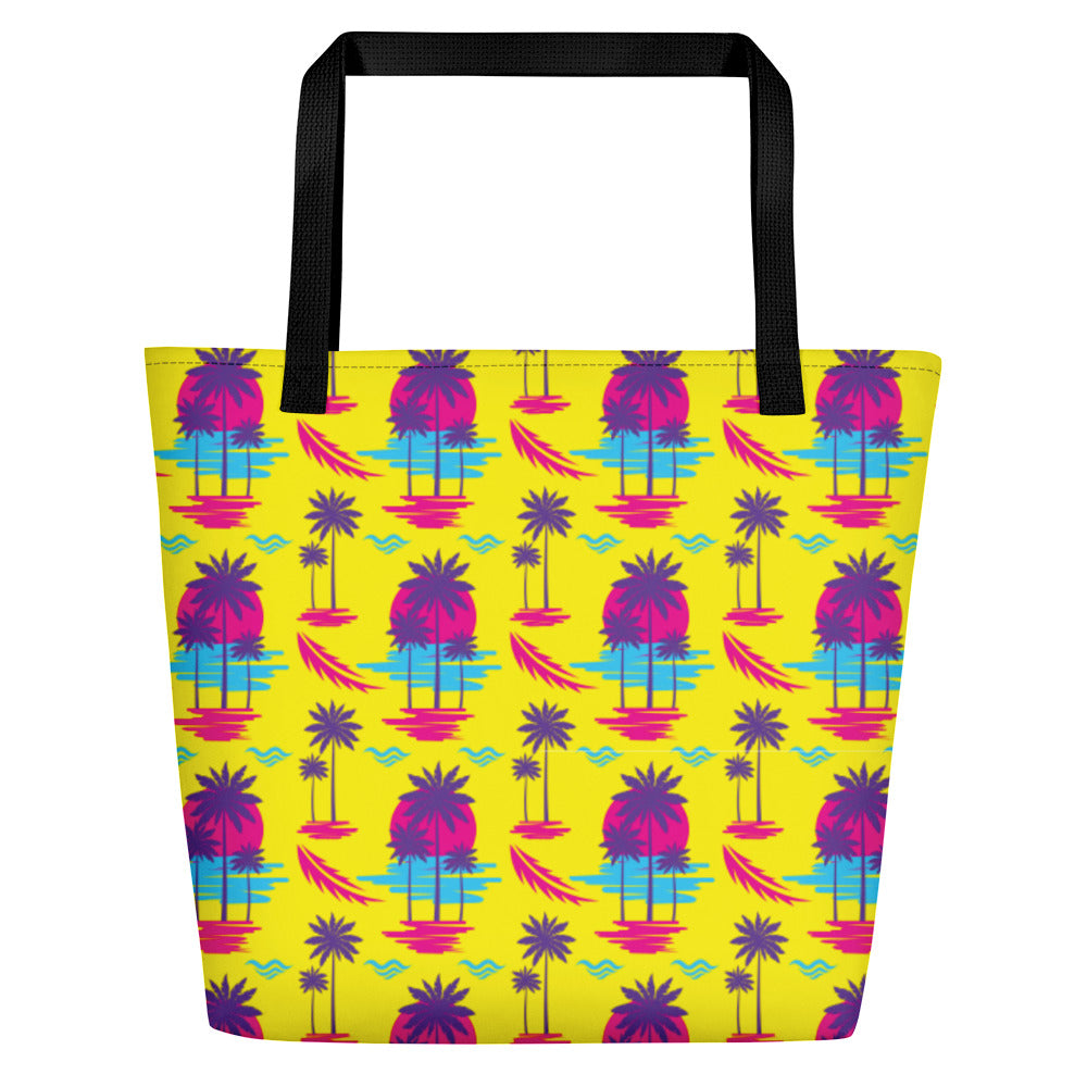 Neon Beach Design Beach Bag 16x20 - The Salty Anchor