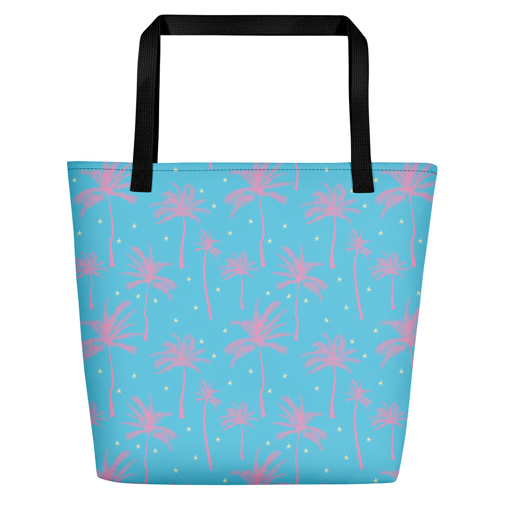 Pink Palms Beach Bag 16x20 - The Salty Anchor