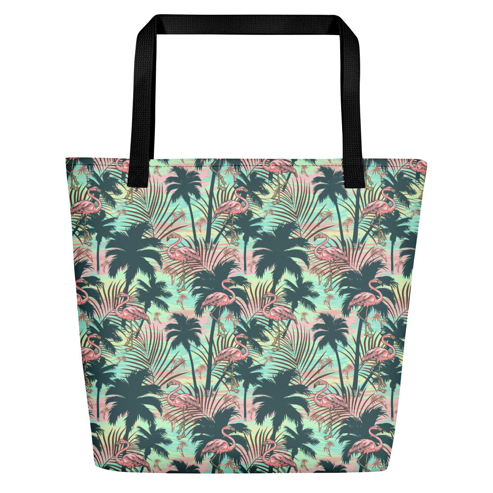 Flamingo Tropics Beach Bag 16x20 - The Salty Anchor