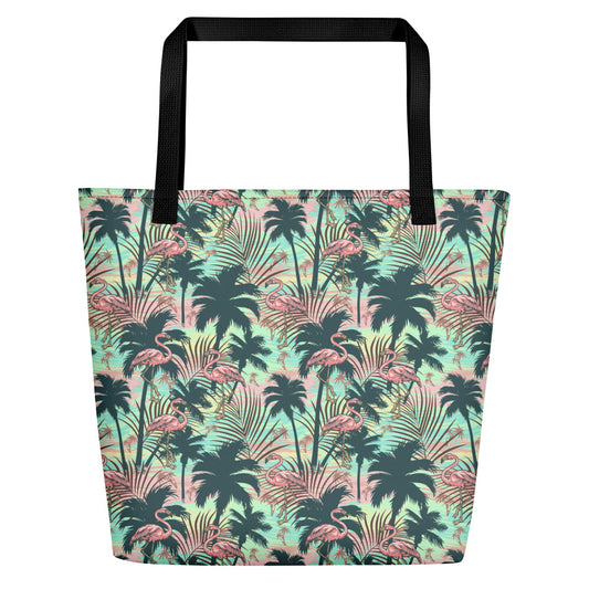 Flamingo Tropics Beach Bag 16x20 - The Salty Anchor
