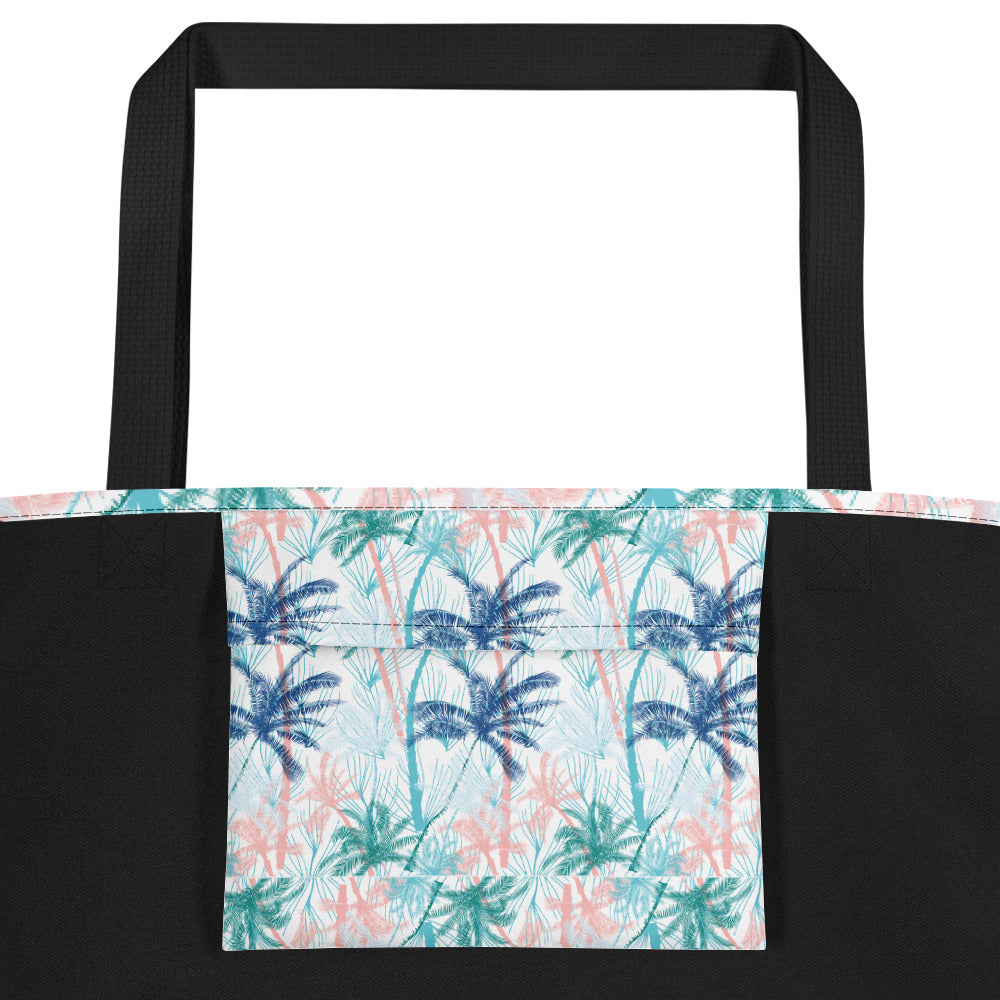 Pastel Palms Beach Bag 16x20 - The Salty Anchor