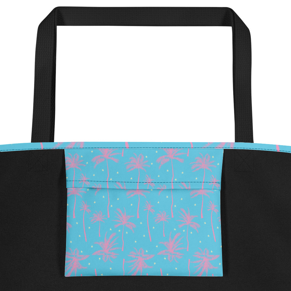 Pink Palms Beach Bag 16x20 - The Salty Anchor
