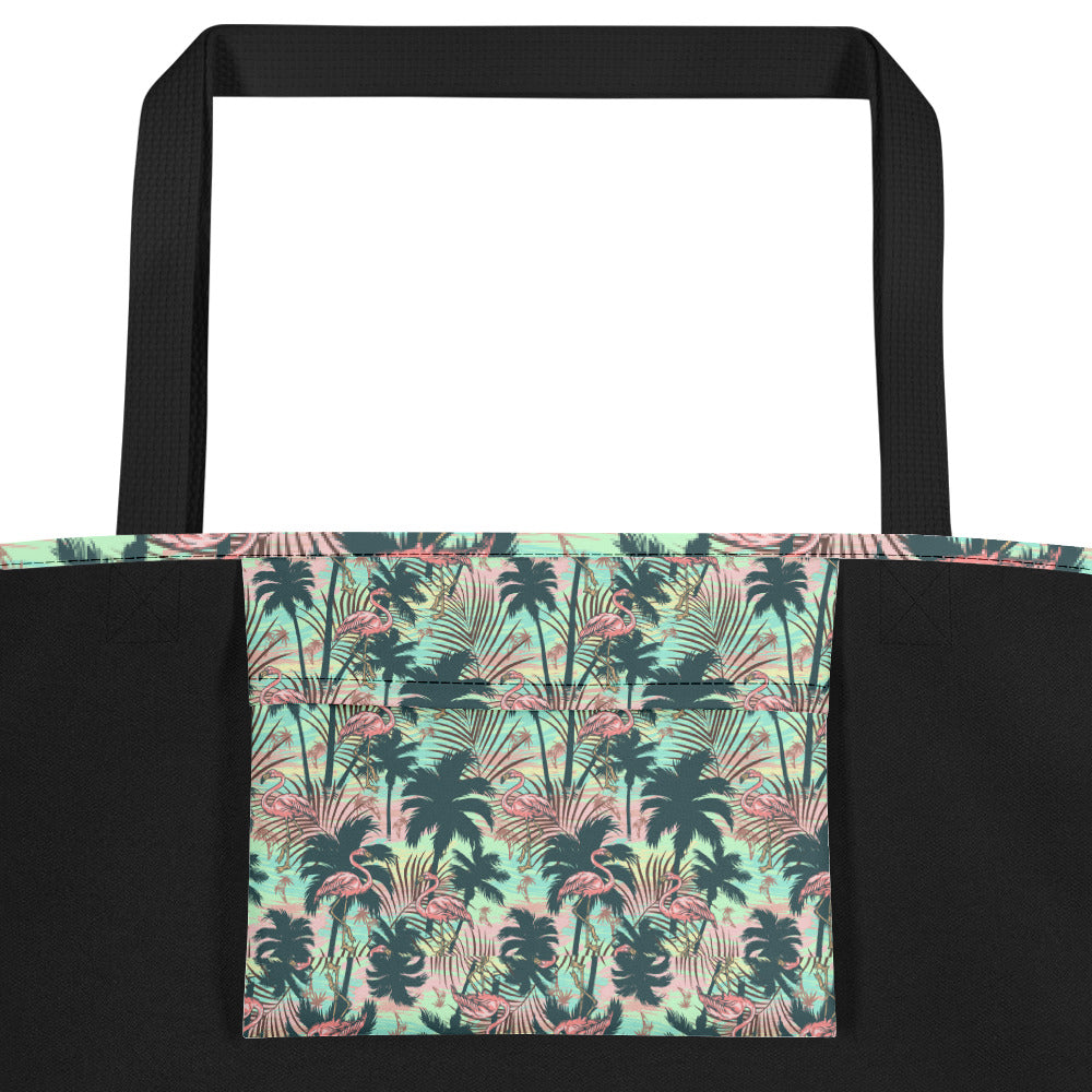 Flamingo Tropics Beach Bag 16x20 - The Salty Anchor