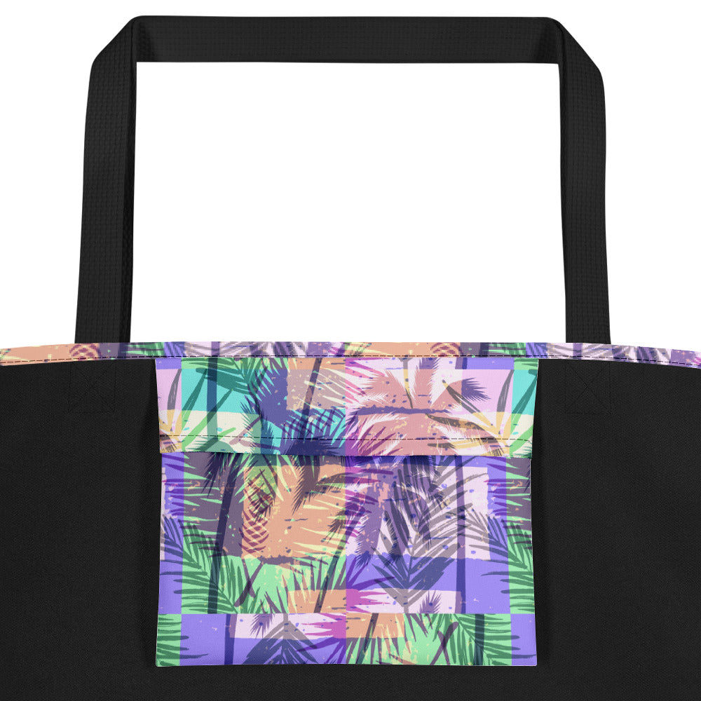 Pastel Palms Beach Bag 16x20 - The Salty Anchor