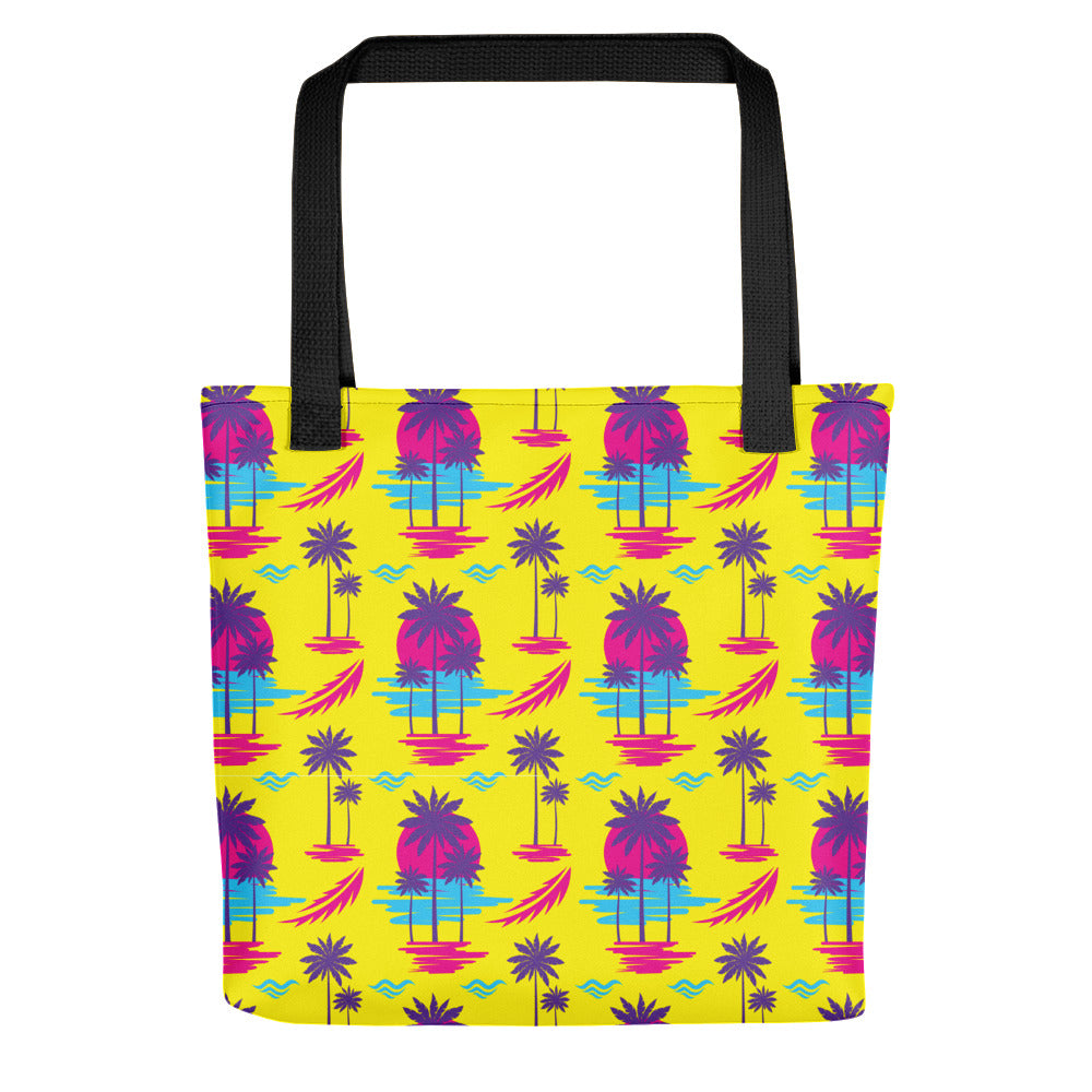 Neon Beach Design Tote Bag 15x15 - The Salty Anchor
